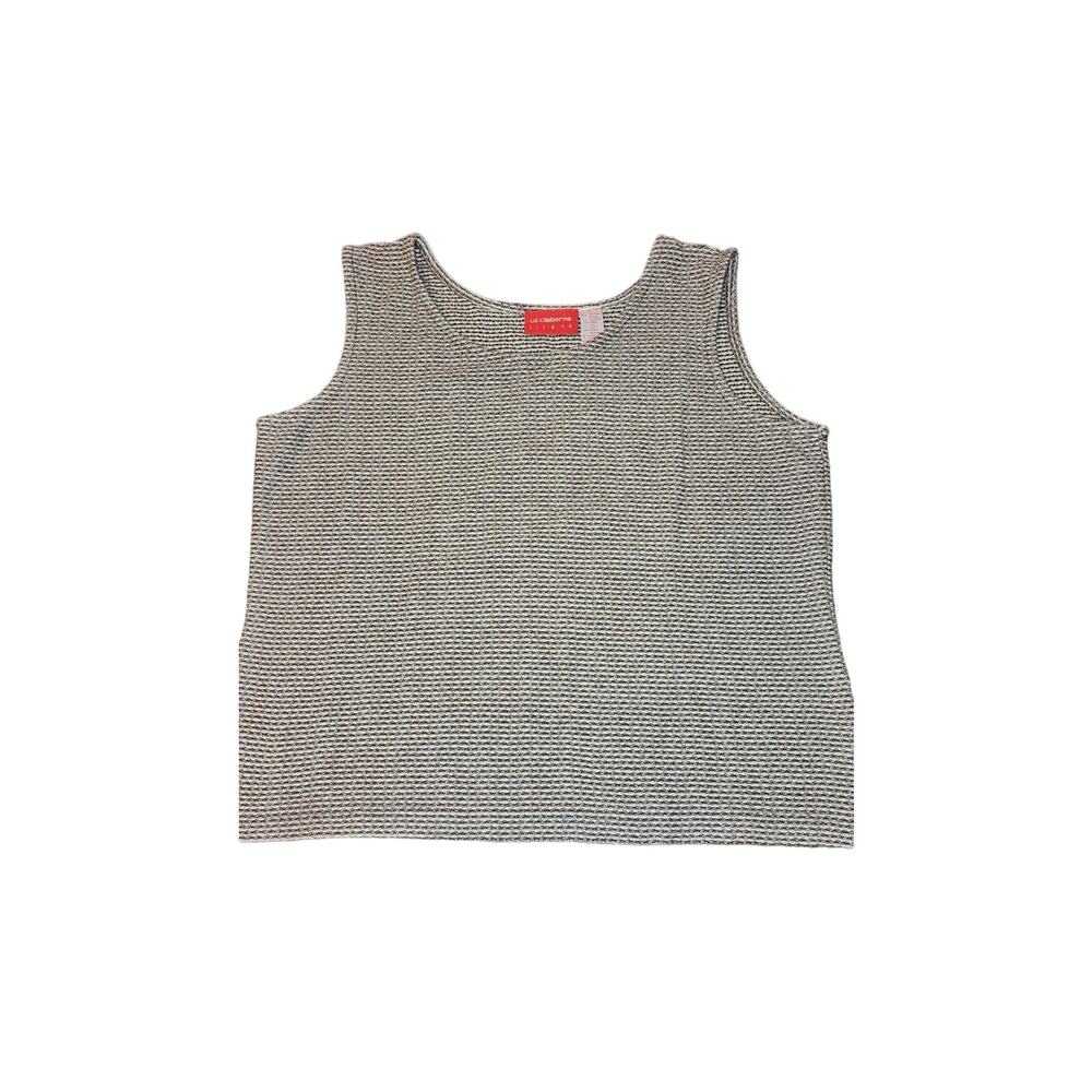 Liz & Co‎ Liz Claiborne Tan knit crop top size large